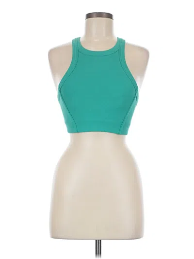 Pre-owned Lululemon Athletica Tank Top Teal Halter Neckline Tops