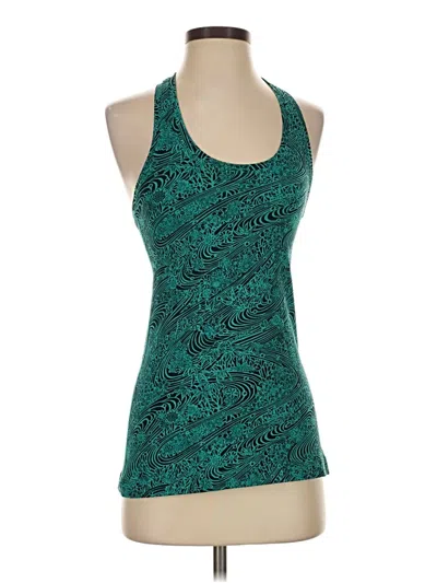 Pre-owned Lululemon Athletica Tank Top Teal Halter Neckline Tops