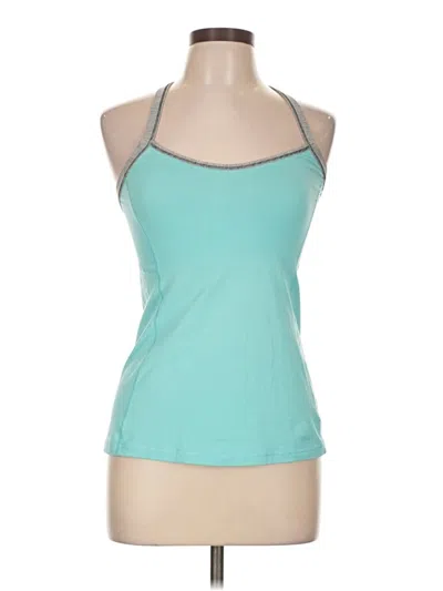 Pre-owned Lululemon Athletica Tank Top Teal Halter Neckline Tops