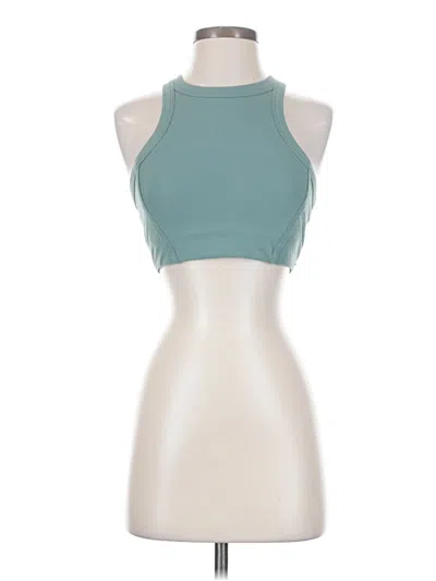 Pre-owned Lululemon Athletica Tank Top Teal Halter Neckline Tops