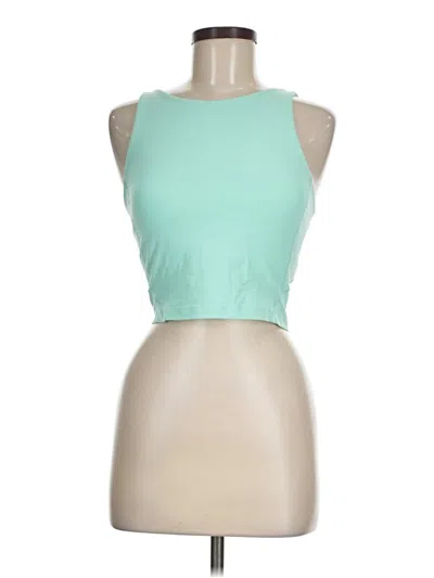 Pre-owned Lululemon Athletica Tank Top Teal Halter Neckline Tops