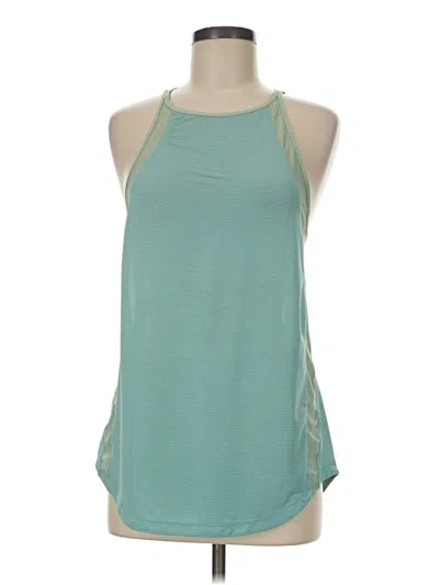 Pre-owned Lululemon Athletica Tank Top Teal Halter Neckline Tops