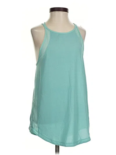 Pre-owned Lululemon Athletica Tank Top Teal Halter Neckline Tops