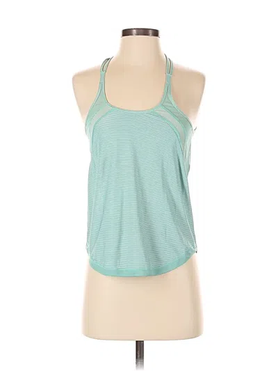 Pre-owned Lululemon Athletica Tank Top Teal Halter Neckline Tops In Blue