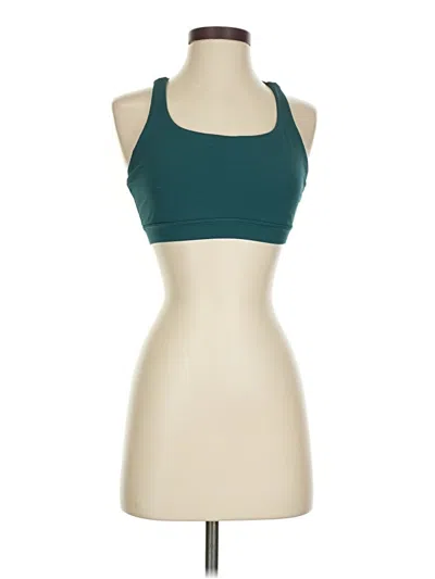Pre-owned Lululemon Athletica Tank Top Teal Halter Neckline Tops In Blue