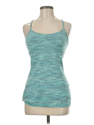 Pre-owned Lululemon Athletica Tank Top Teal Halter Neckline Tops In Blue