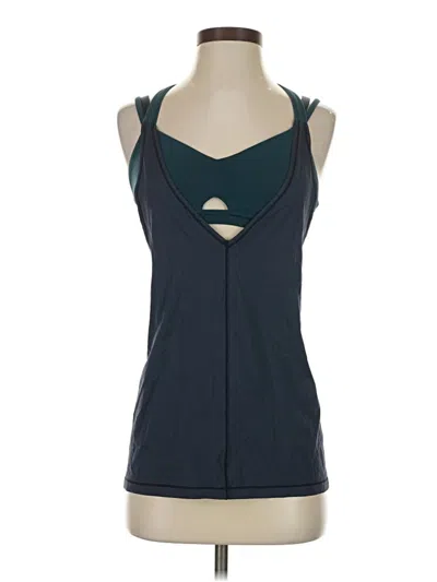 Pre-owned Lululemon Athletica Tank Top Teal Halter Neckline Tops In Blue