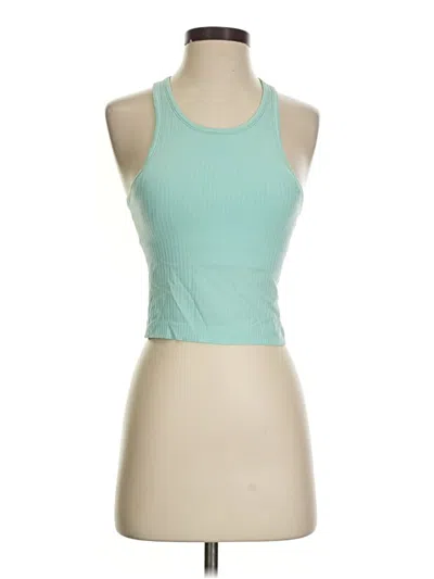 Pre-owned Lululemon Athletica Tank Top Teal Halter Neckline Tops In Blue