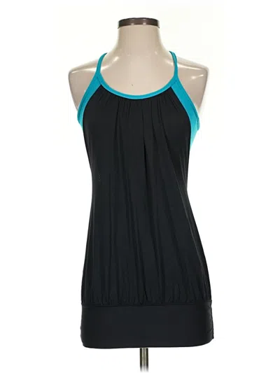 Pre-owned Lululemon Athletica Tank Top Teal Halter Neckline Tops In Blue