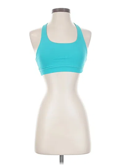 Pre-owned Lululemon Athletica Tank Top Teal Halter Neckline Tops In Blue