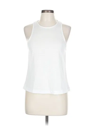 Pre-owned Lululemon Athletica Tank Top White Halter Neckline Tops