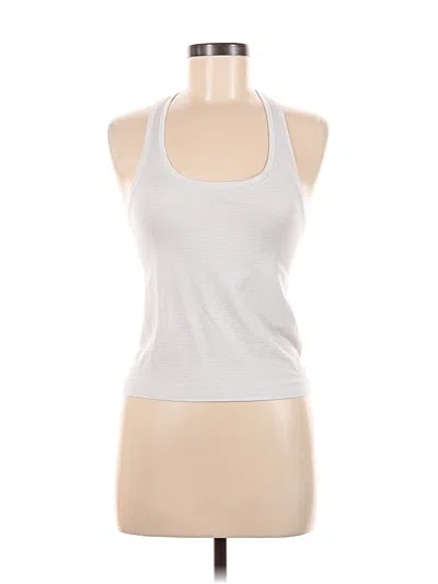 Pre-owned Lululemon Athletica Tank Top White Halter Neckline Tops