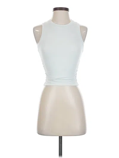 Pre-owned Lululemon Athletica Tank Top White Halter Neckline Tops