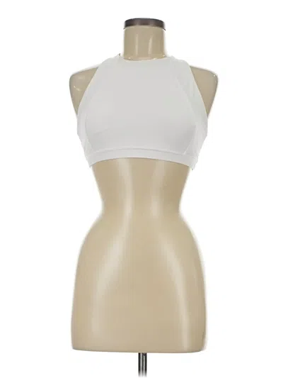 Pre-owned Lululemon Athletica Tank Top White Halter Neckline Tops