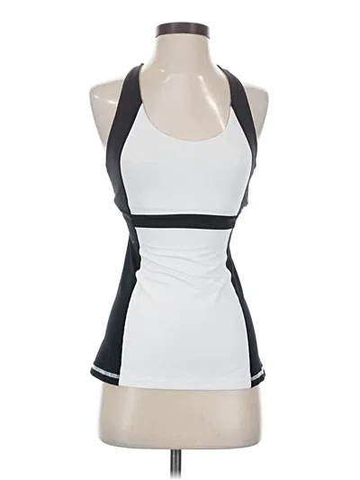 Pre-owned Lululemon Athletica Tank Top White Halter Neckline Tops