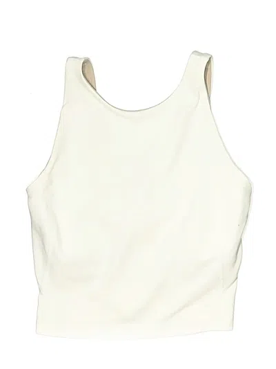 Pre-owned Lululemon Athletica Tank Top White Halter Neckline Tops