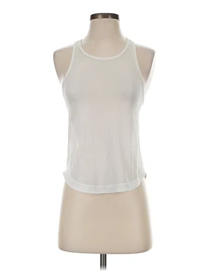 Pre-owned Lululemon Athletica Tank Top White Halter Neckline Tops