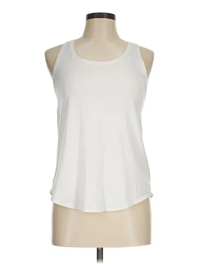 Pre-owned Lululemon Athletica Tank Top White Halter Neckline Tops