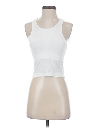 Pre-owned Lululemon Athletica Tank Top White Halter Neckline Tops