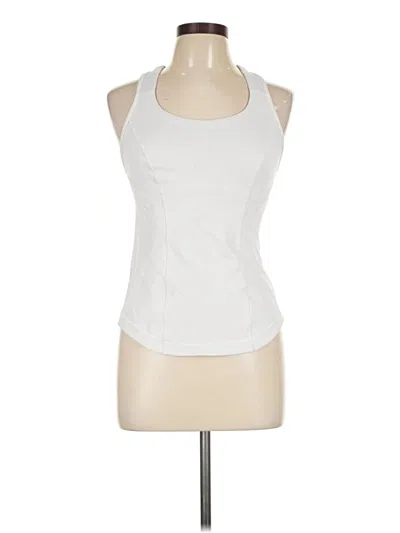Pre-owned Lululemon Athletica Tank Top White Halter Neckline Tops