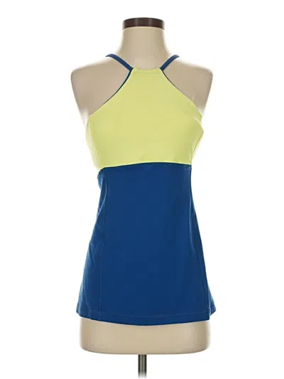 Pre-owned Lululemon Athletica Tank Top Yellow Halter Neckline Tops