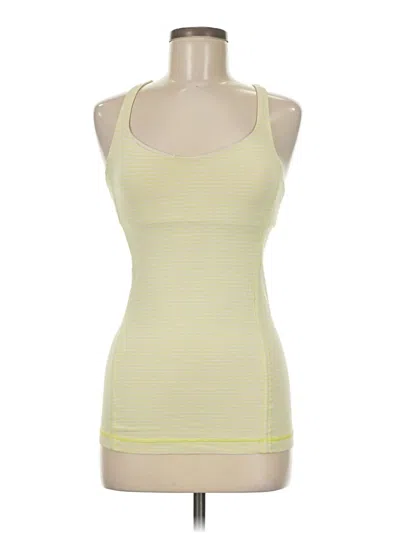 Pre-owned Lululemon Athletica Tank Top Yellow Halter Neckline Tops