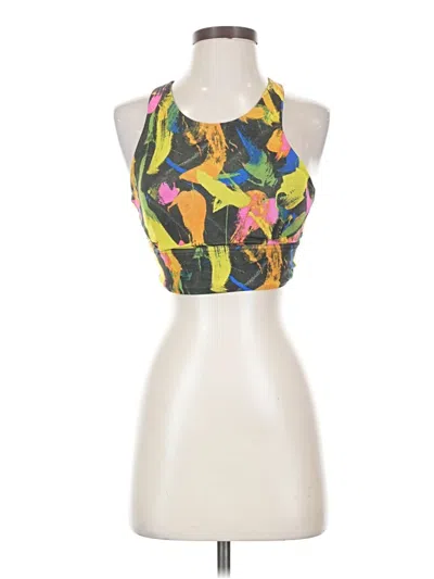 Pre-owned Lululemon Athletica Tank Top Yellow Halter Neckline Tops
