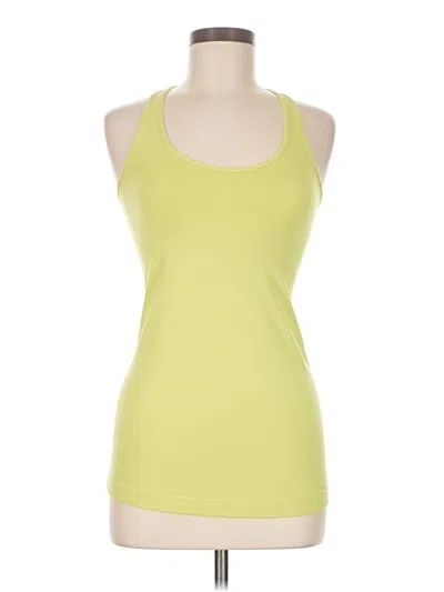 Pre-owned Lululemon Athletica Tank Top Yellow Halter Neckline Tops