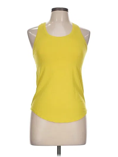 Pre-owned Lululemon Athletica Tank Top Yellow Halter Neckline Tops