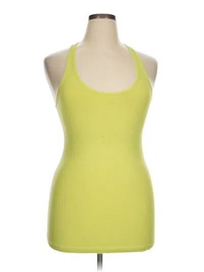 Pre-owned Lululemon Athletica Tank Top Yellow Halter Neckline Tops