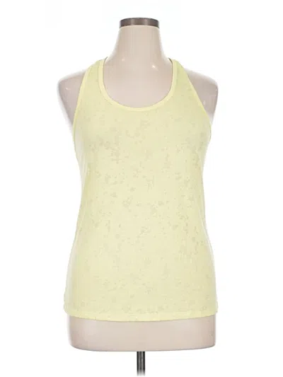 Pre-owned Lululemon Athletica Tank Top Yellow Halter Neckline Tops