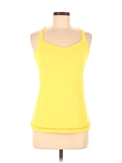 Pre-owned Lululemon Athletica Tank Top Yellow Halter Neckline Tops