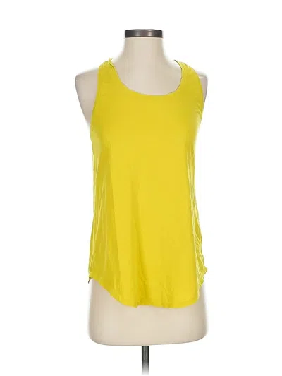 Pre-owned Lululemon Athletica Tank Top Yellow Scoop Neck Tops