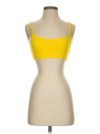Pre-owned Lululemon Athletica Tank Top Yellow Strapless Neckline Tops