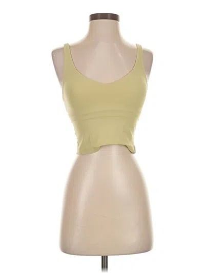 Pre-owned Lululemon Athletica Tank Top Yellow Strapless Neckline Tops