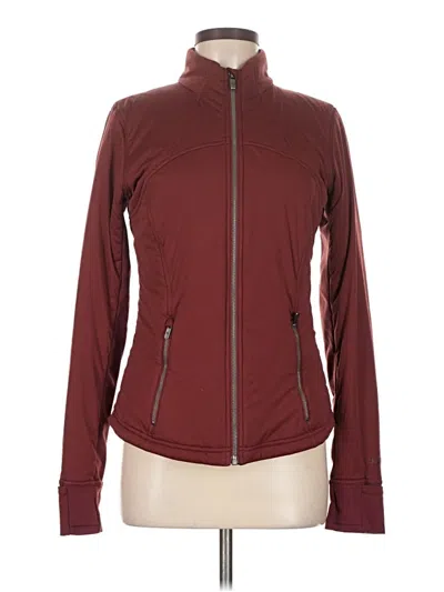 Pre-owned Lululemon Athletica Track Jacket In Burgundy