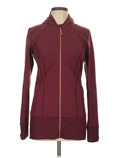 Pre-owned Lululemon Athletica Track Jacket In Burgundy