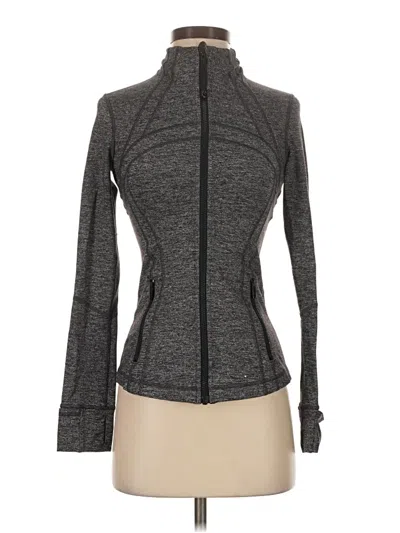 Pre-owned Lululemon Athletica Track Jacket In Gray