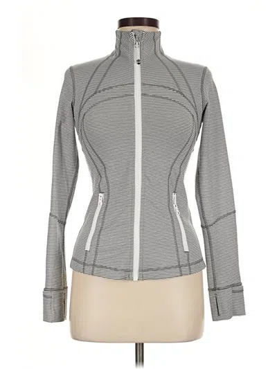 Pre-owned Lululemon Athletica Track Jacket In Gray