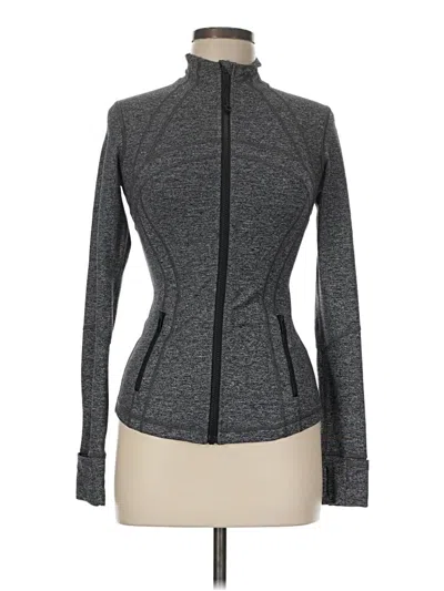 Pre-owned Lululemon Athletica Track Jacket In Gray