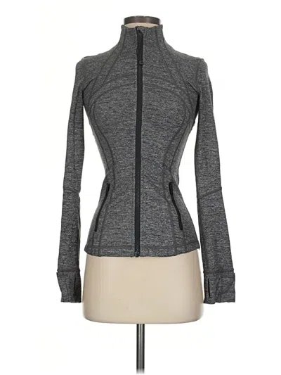 Pre-owned Lululemon Athletica Track Jacket In Gray