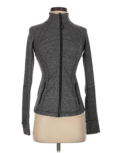 Pre-owned Lululemon Athletica Track Jacket In Gray