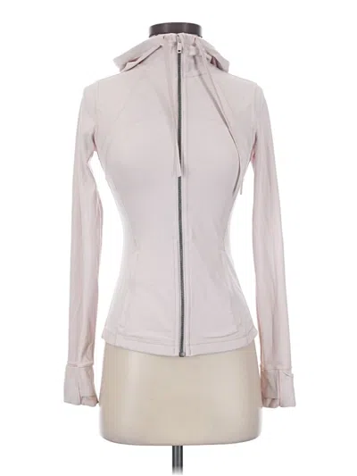 Pre-owned Lululemon Athletica Track Jacket In Ivory