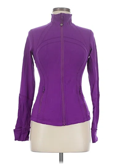Pre-owned Lululemon Athletica Track Jacket In Purple