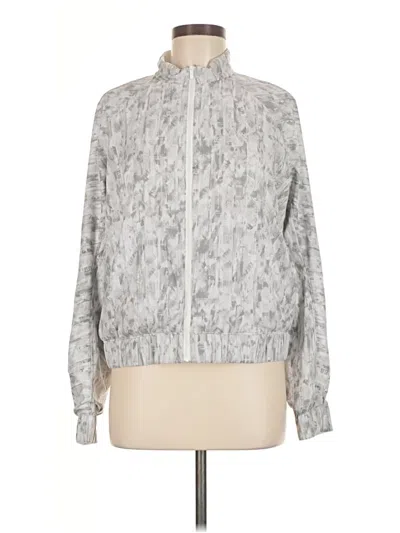 Pre-owned Lululemon Athletica Track Jacket In Silver