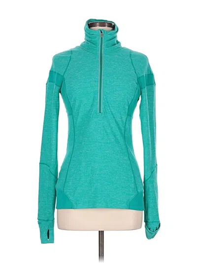 Pre-owned Lululemon Athletica Track Jacket In Teal