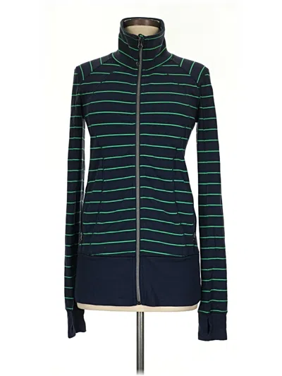 Pre-owned Lululemon Athletica Track Jacket In Teal