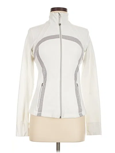 Pre-owned Lululemon Athletica Track Jacket In White