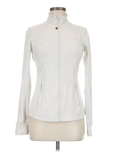 Pre-owned Lululemon Athletica Track Jacket In White