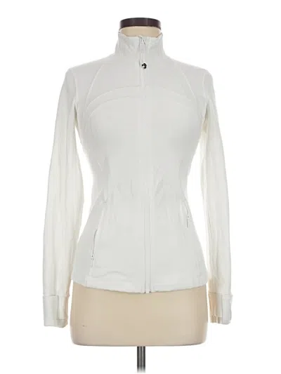 Pre-owned Lululemon Athletica Track Jacket In White